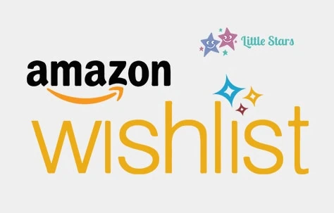 Colourful stars and logo for Little Stars on Amazon Wishlist page.