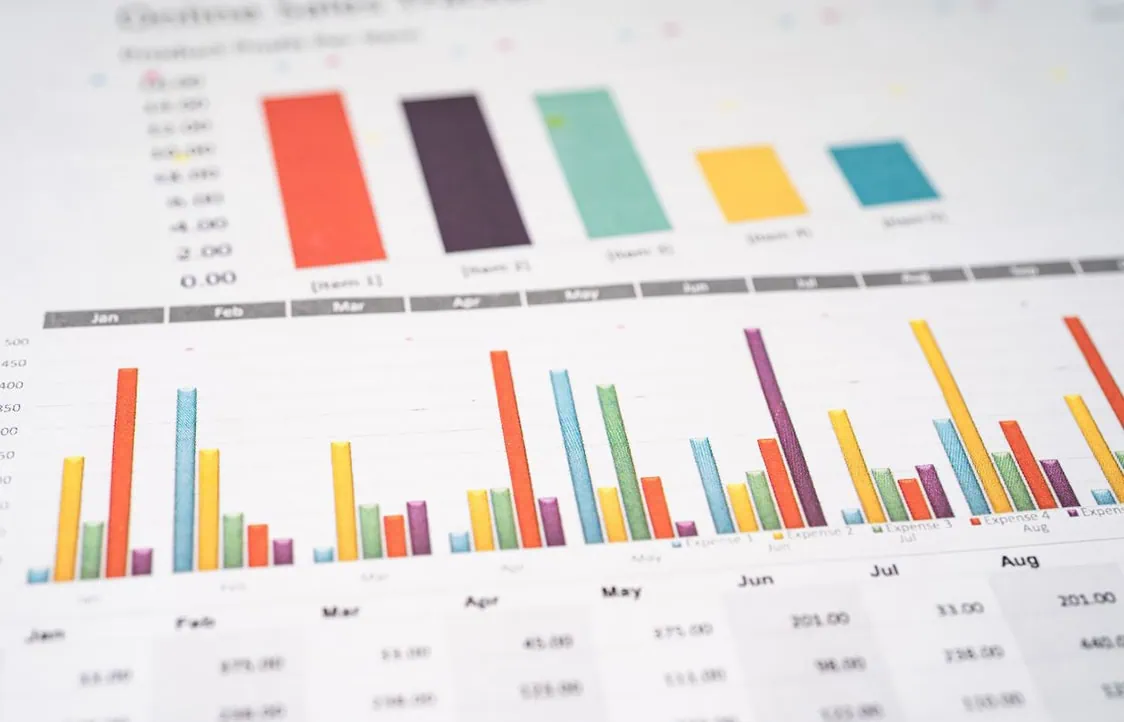 Colourful data charts for children's education.