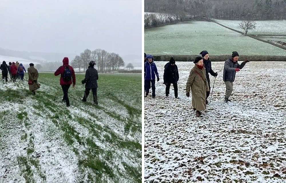 An image of Little Stars supporters on a walk for International Women's Day