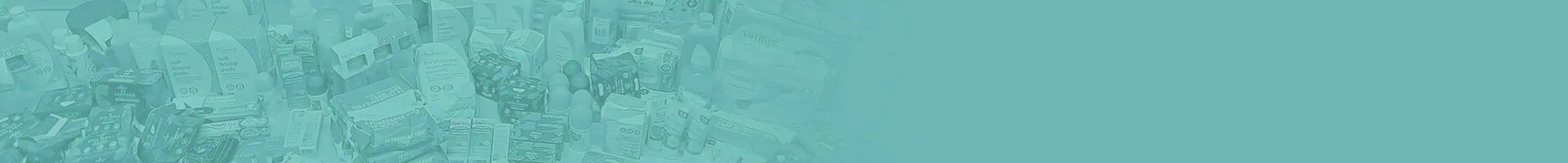 Bundle of items ready to go to families in need