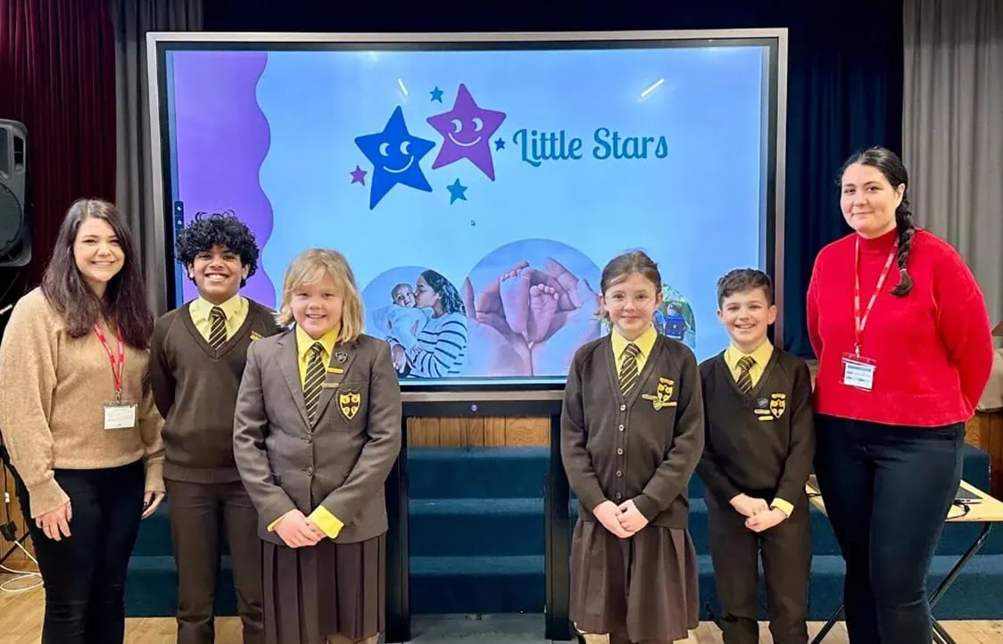 Bright children university learning.